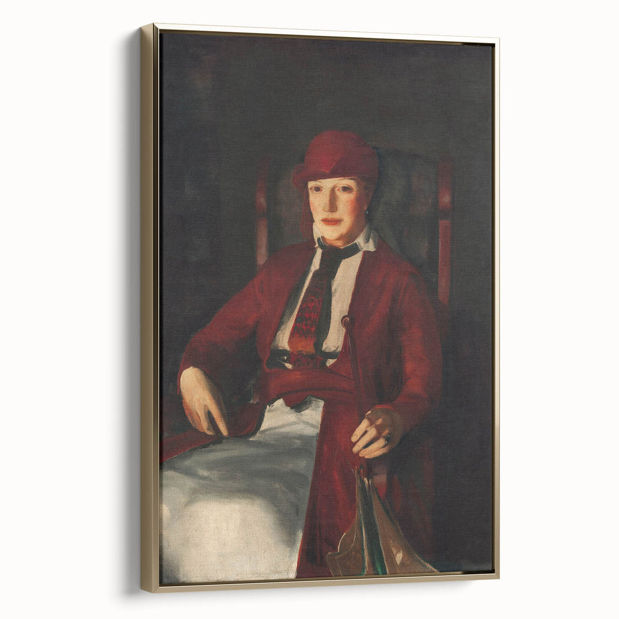 Modern Wall Art - Portrait of Mrs. Chester Dale in Rich Impressionist Style