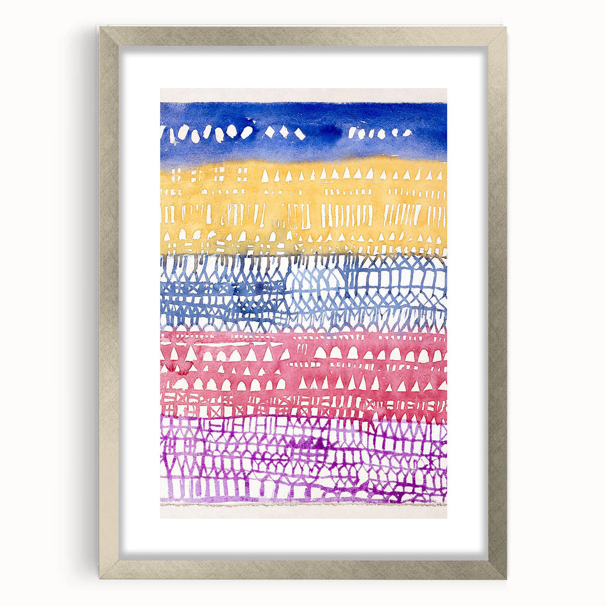 Modern Wall Art - Abstract Old City in Vibrant Geometric Patterns