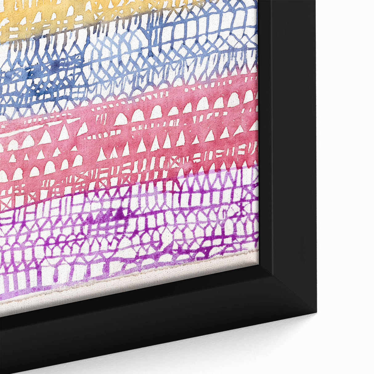 Modern Wall Art - Abstract Old City in Vibrant Geometric Patterns