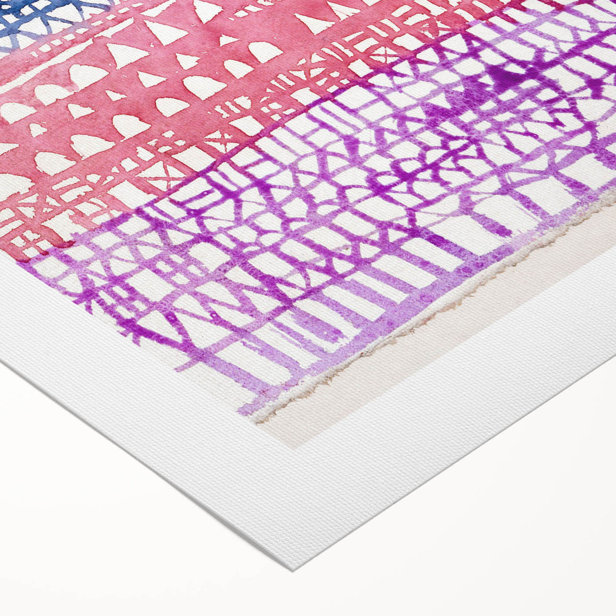 Modern Wall Art - Abstract Old City in Vibrant Geometric Patterns