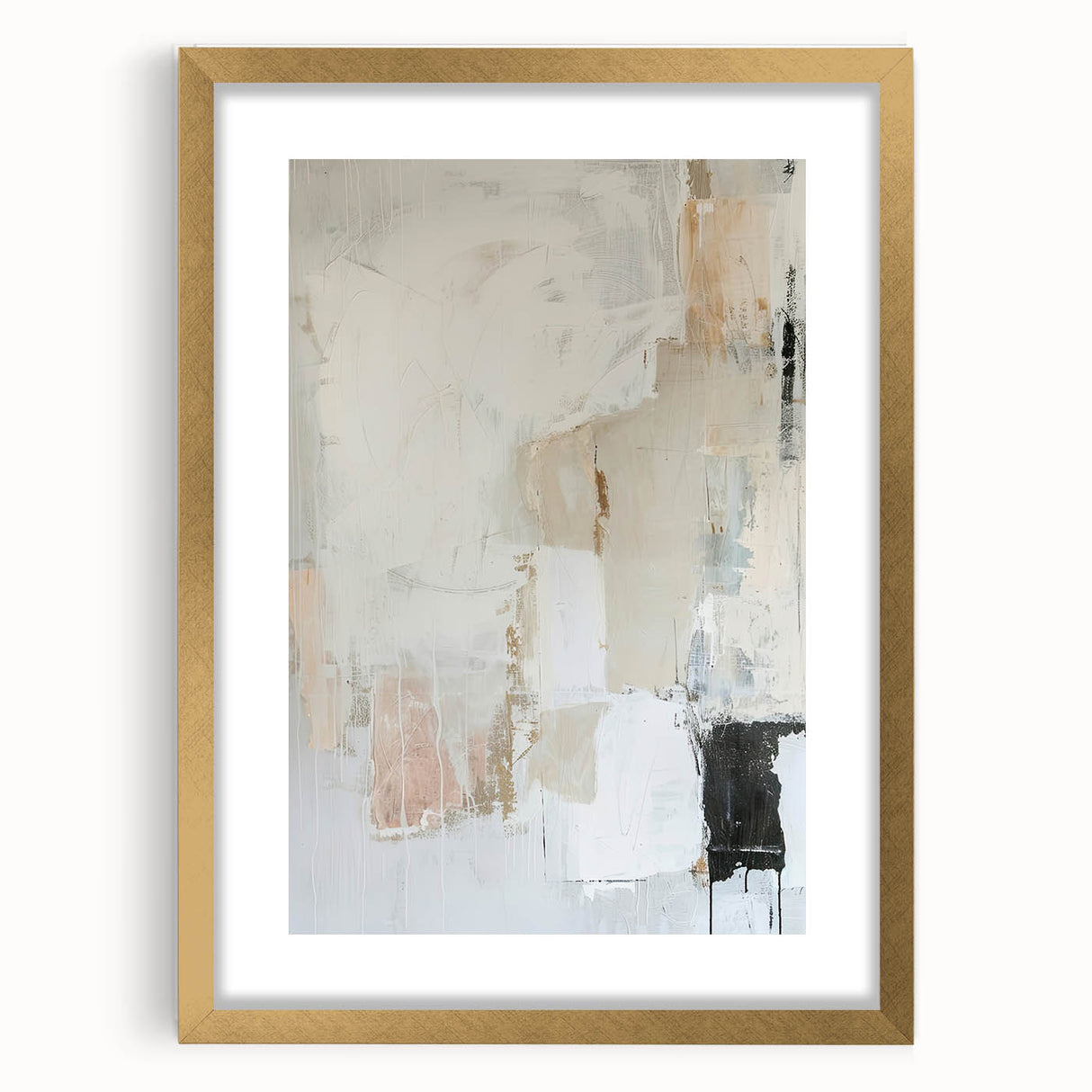 Modern Dining Room Art - Neutral Abstract Framed Dining Room Prints