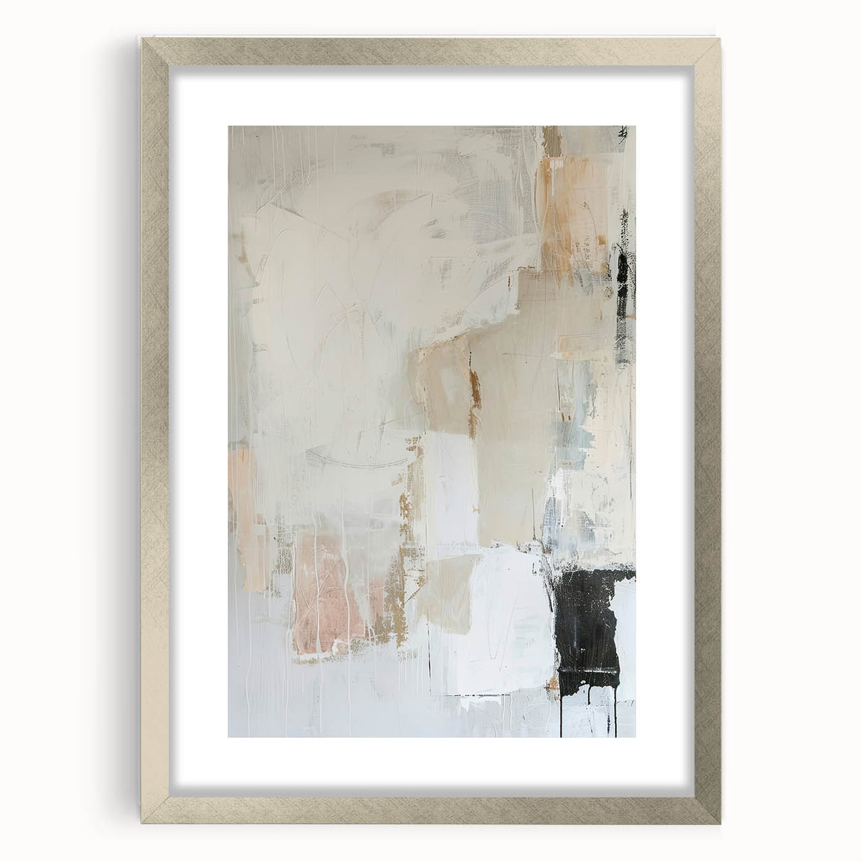Modern Dining Room Art - Neutral Abstract Framed Dining Room Prints