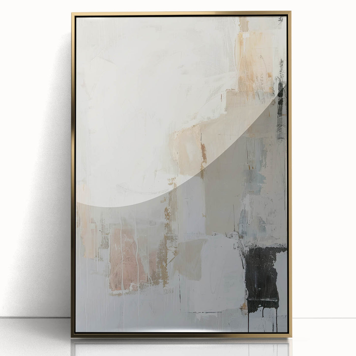 Modern Dining Room Art - Neutral Abstract Framed Dining Room Prints