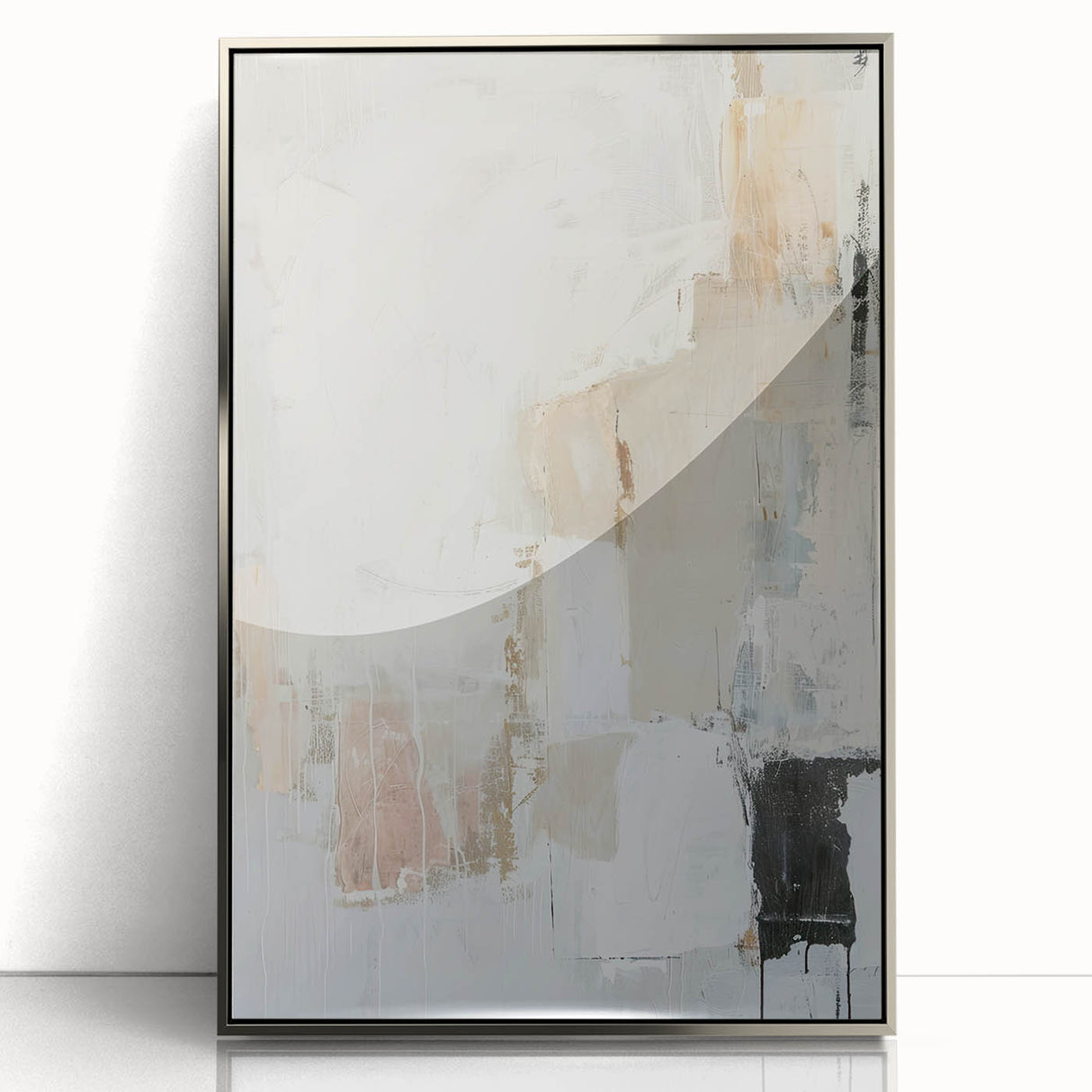 Modern Dining Room Art - Neutral Abstract Framed Dining Room Prints