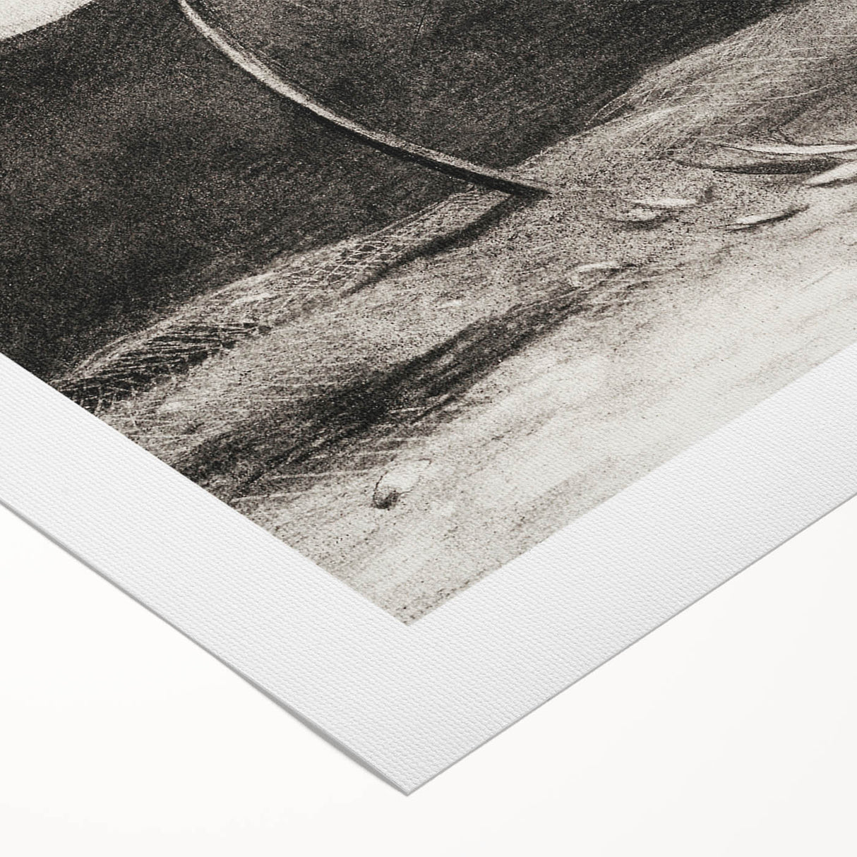 Modern Wall Art - Strange Flower Abstract Portrait in Monochromatic Style