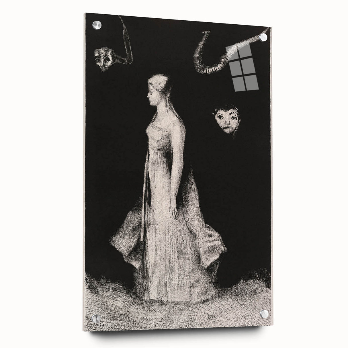 Modern Wall Art - Haunting Abstract Monochrome by Odilon Redon