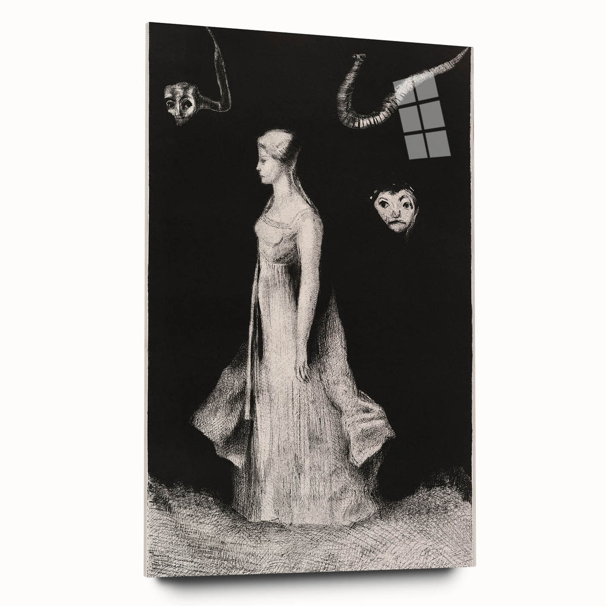 Modern Wall Art - Haunting Abstract Monochrome by Odilon Redon