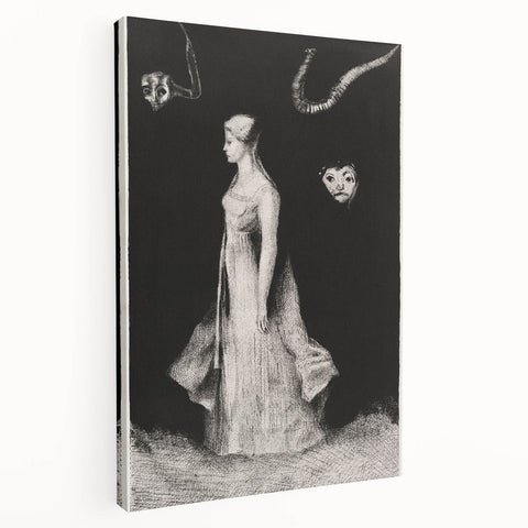 Modern Wall Art - Haunting Abstract Monochrome by Odilon Redon