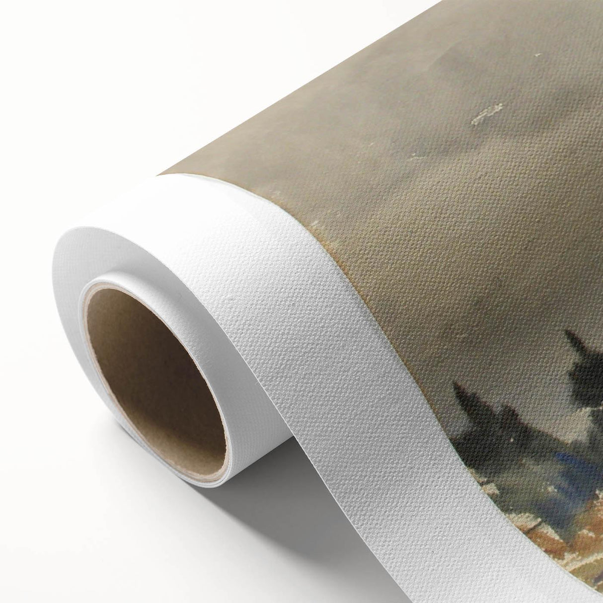 Modern Wall Art of Rainy Landscape Scene - Minimalist Contemporary Style