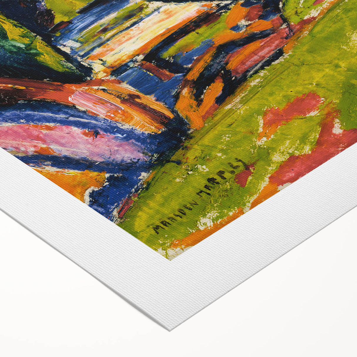 Modern Wall Art - Red Tree Abstract Landscape in Vibrant Expressionist Style