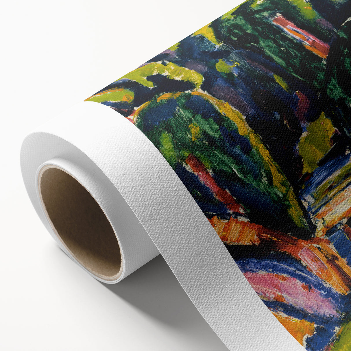 Modern Wall Art - Red Tree Abstract Landscape in Vibrant Expressionist Style