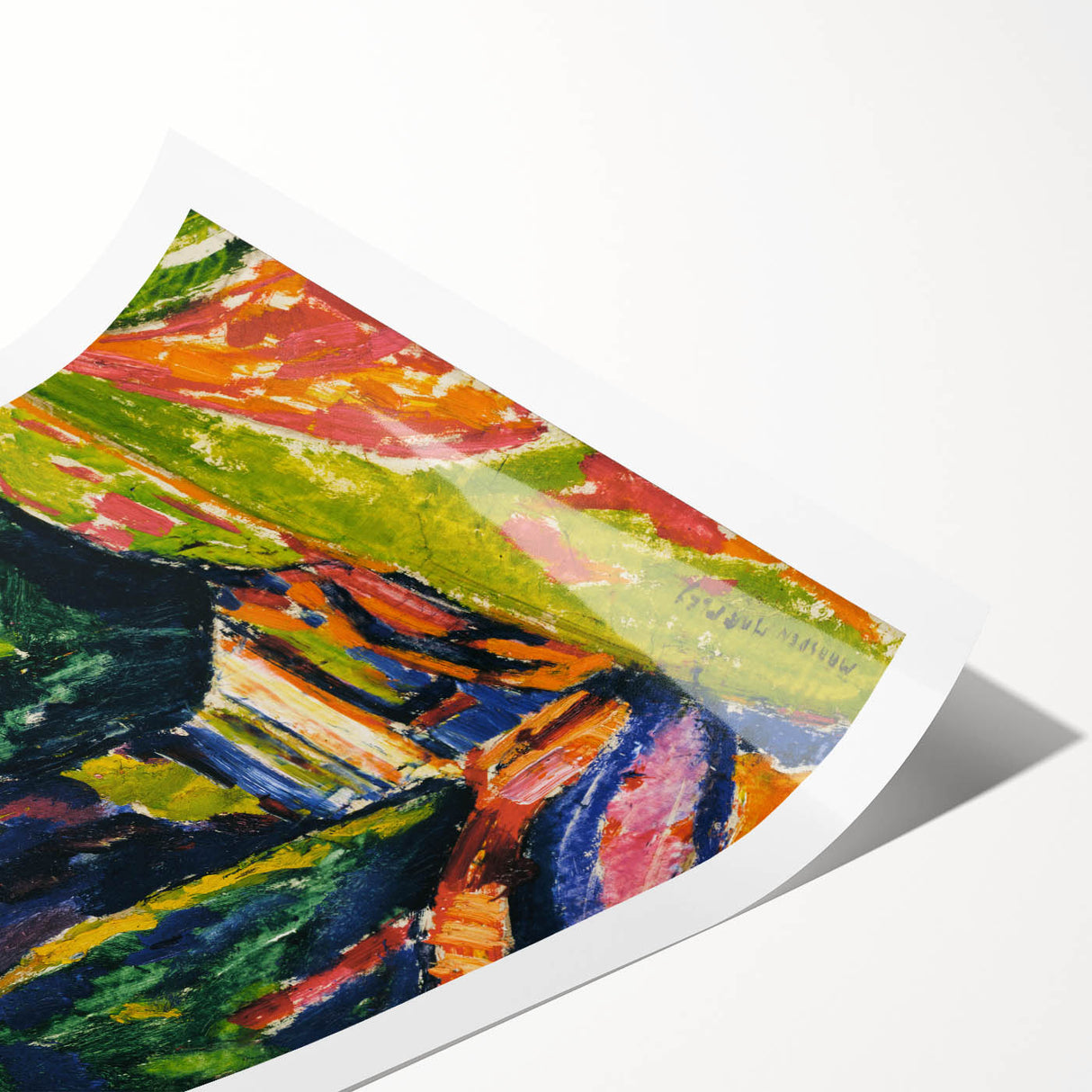 Modern Wall Art - Red Tree Abstract Landscape in Vibrant Expressionist Style