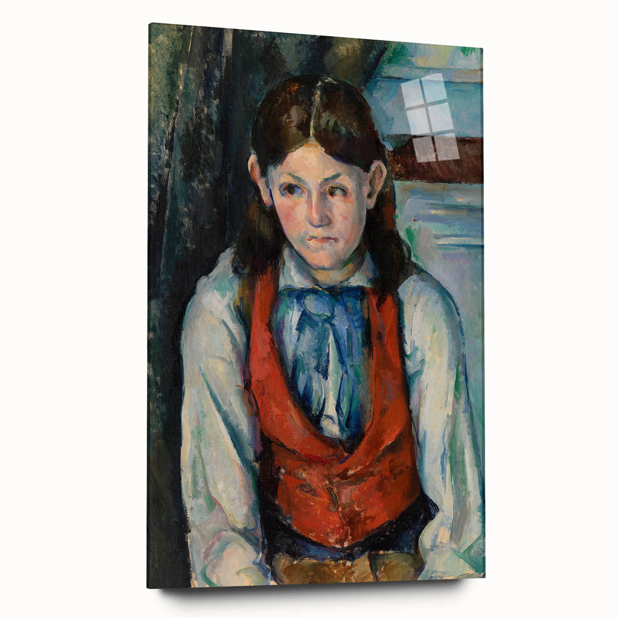 Modern Wall Art - Boy in a Red Vest Portrait by Paul Cézanne