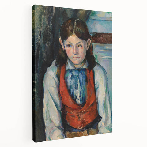 Modern Wall Art - Boy in a Red Vest Portrait by Paul Cézanne