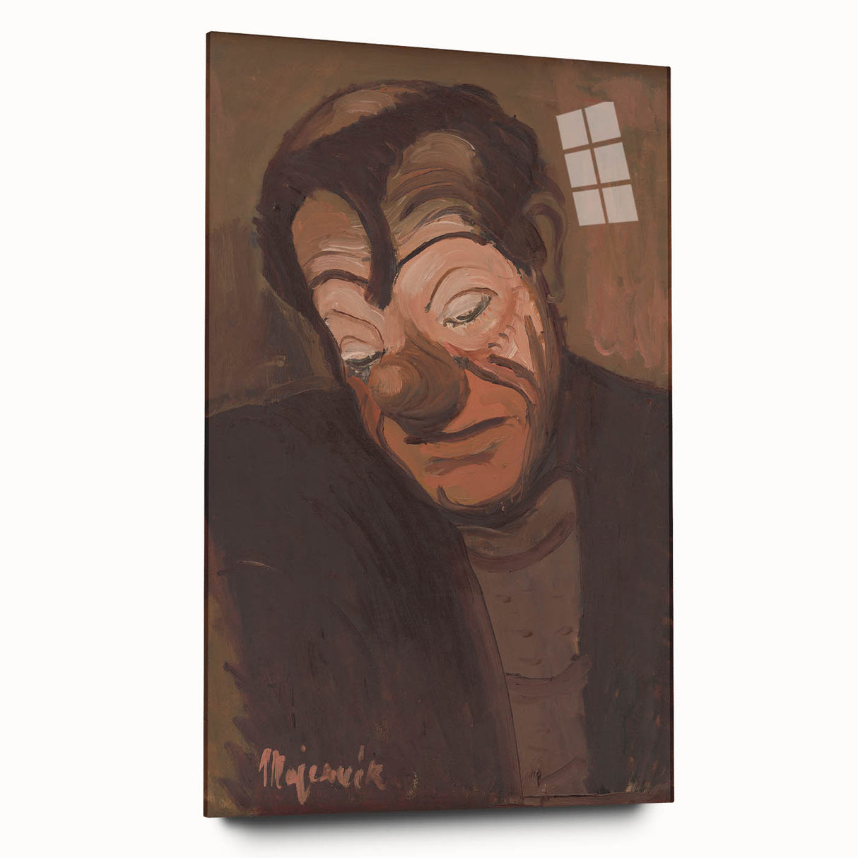 Modern Wall Art - Expressive Clown Portrait by Cyprián Majerník