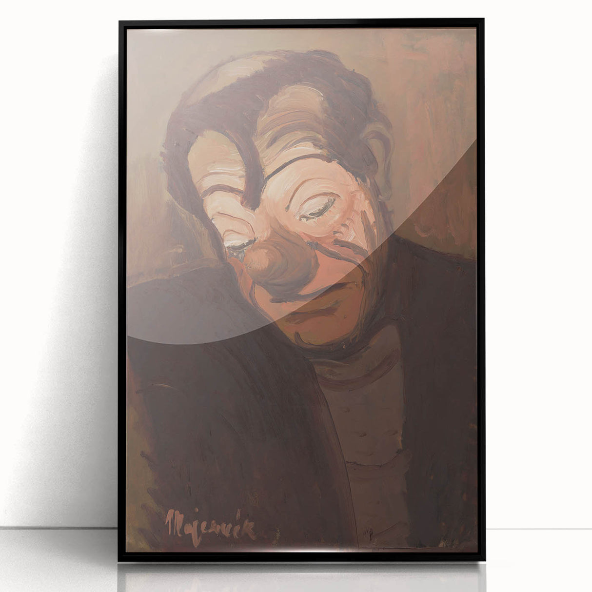 Modern Wall Art - Expressive Clown Portrait by Cyprián Majerník