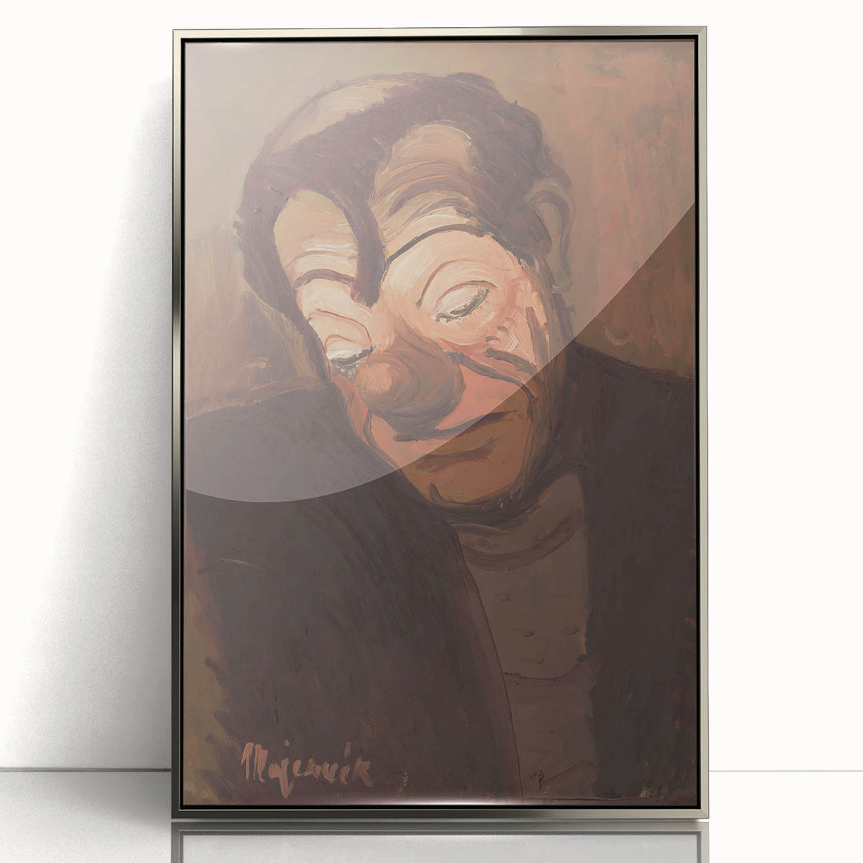 Modern Wall Art - Expressive Clown Portrait by Cyprián Majerník