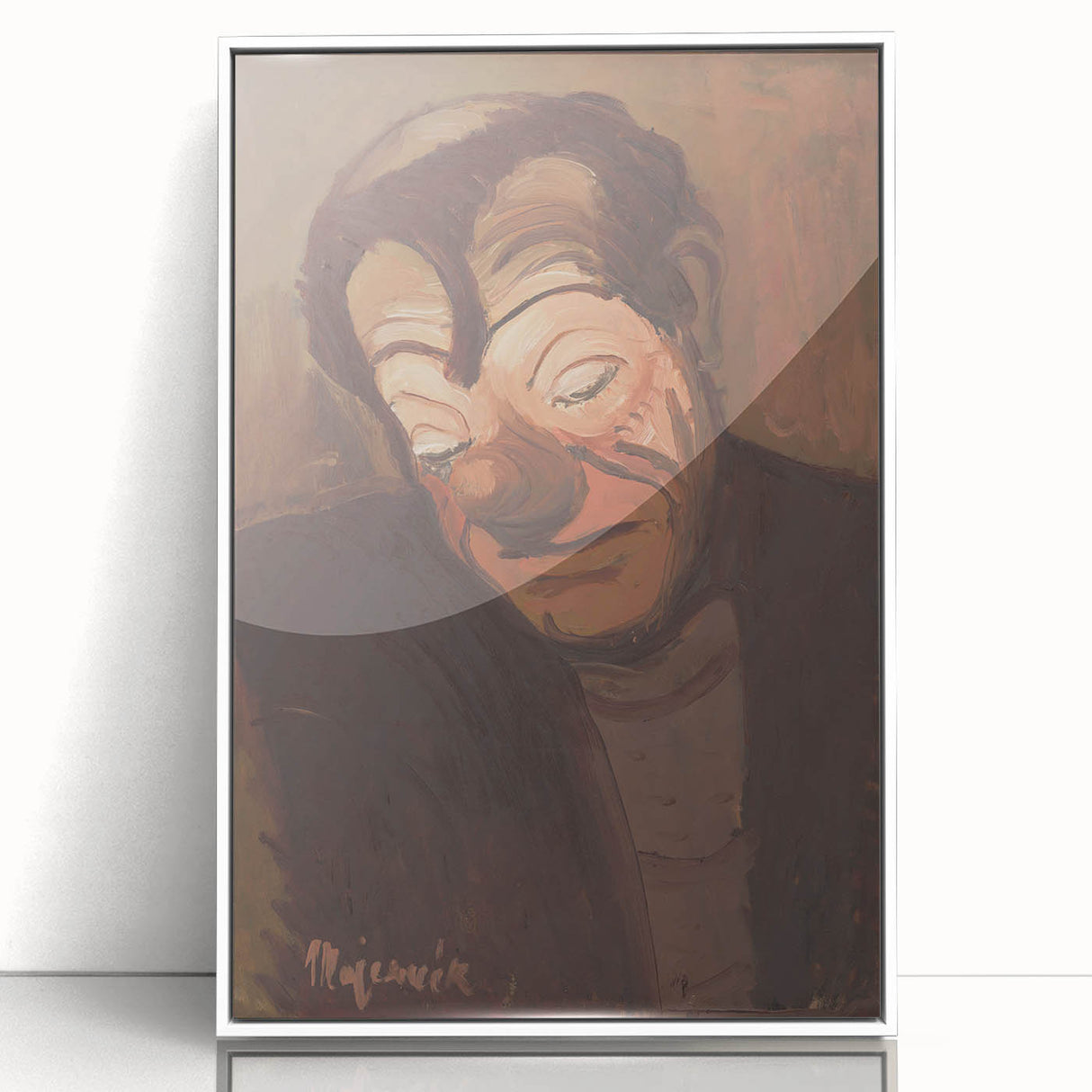 Modern Wall Art - Expressive Clown Portrait by Cyprián Majerník