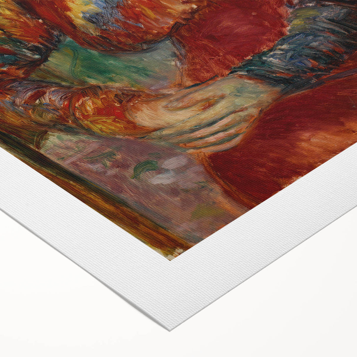 Modern Wall Art - Woman in Red Blouse with Tulips by Glackens