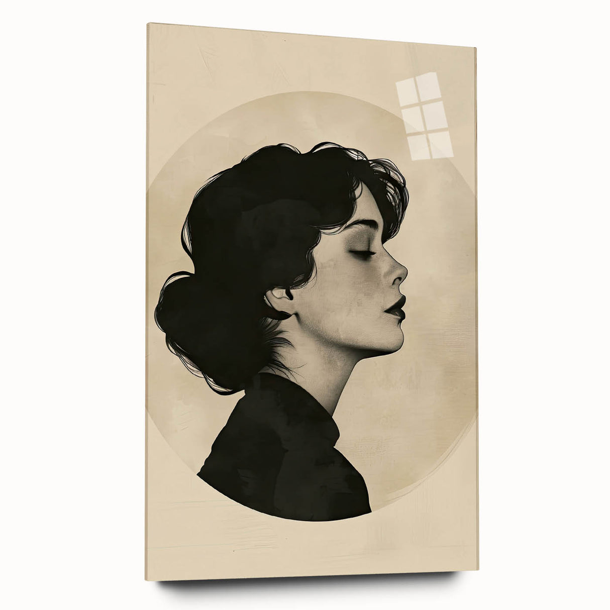 Elegant Dining Room Wall Art - Modern Black & White Portrait Print
