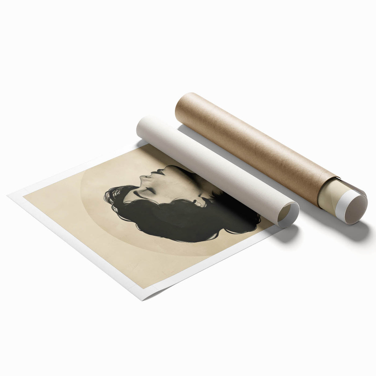 Elegant Dining Room Wall Art - Modern Black & White Portrait Print