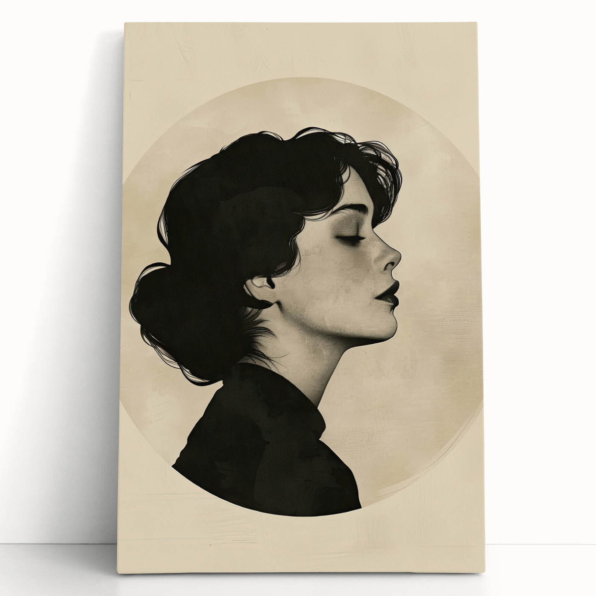 Elegant Dining Room Wall Art - Modern Black & White Portrait Print