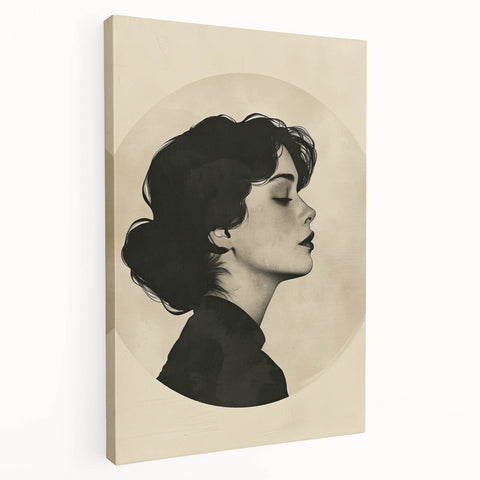 Elegant Dining Room Wall Art - Modern Black & White Portrait Print