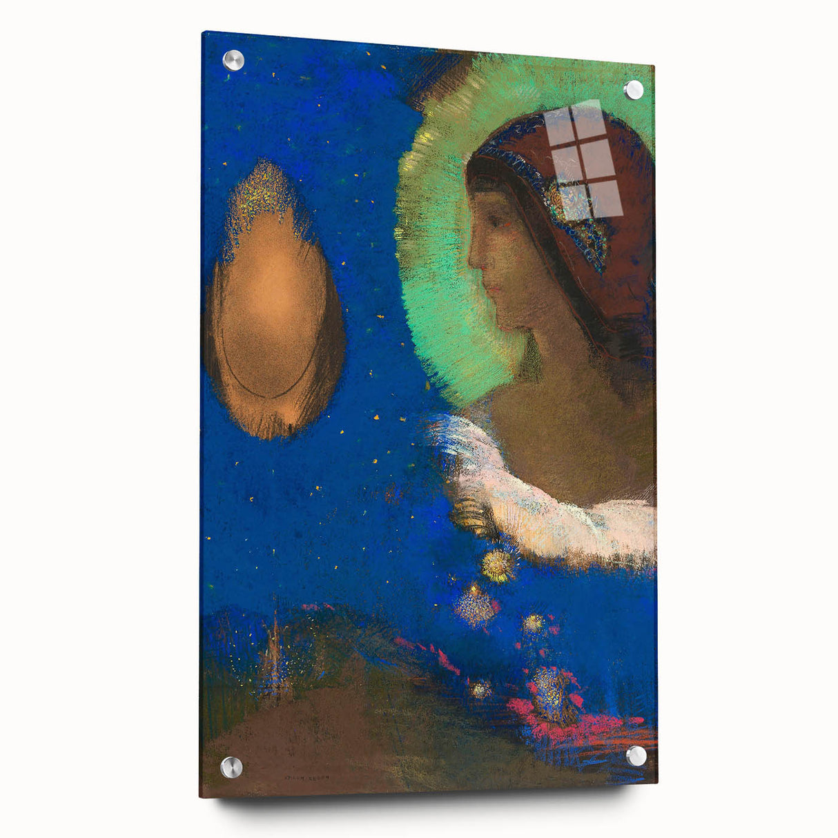 Modern Wall Art - Sita by Odilon Redon in Dreamlike Blues and Golds