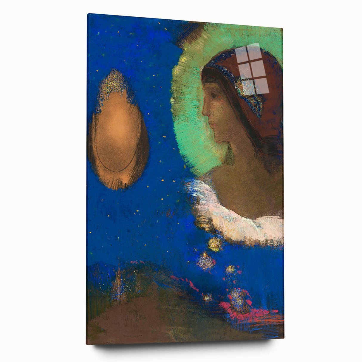 Modern Wall Art - Sita by Odilon Redon in Dreamlike Blues and Golds