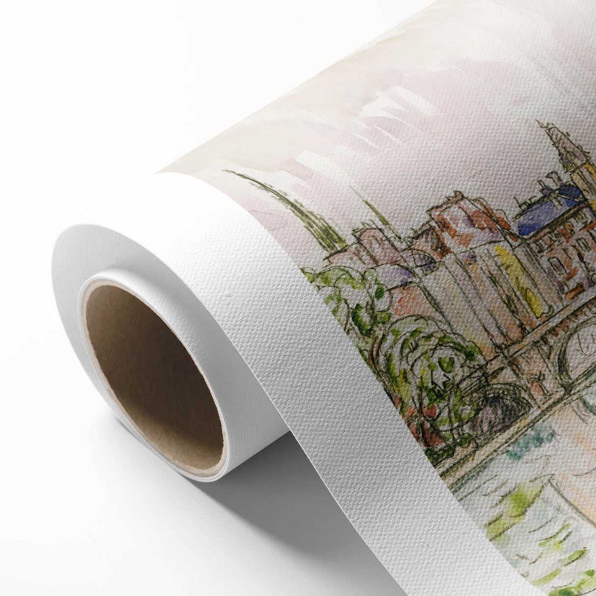 Modern Wall Art of Parisian Bridge Scene - Abstract Contemporary Style