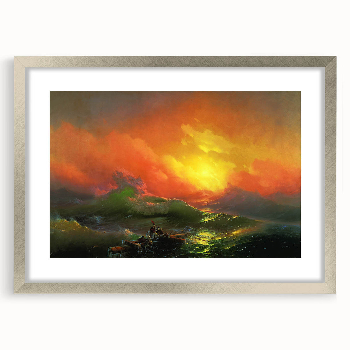 Famous Romantic Era Art - The Ninth Wave Seascape Canvas Print