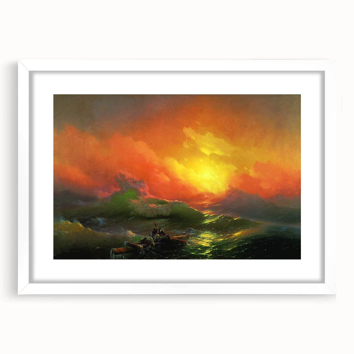 Famous Romantic Era Art - The Ninth Wave Seascape Canvas Print
