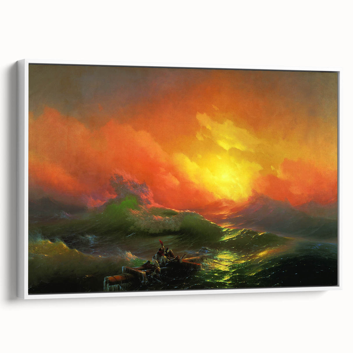 Famous Romantic Era Art - The Ninth Wave Seascape Canvas Print