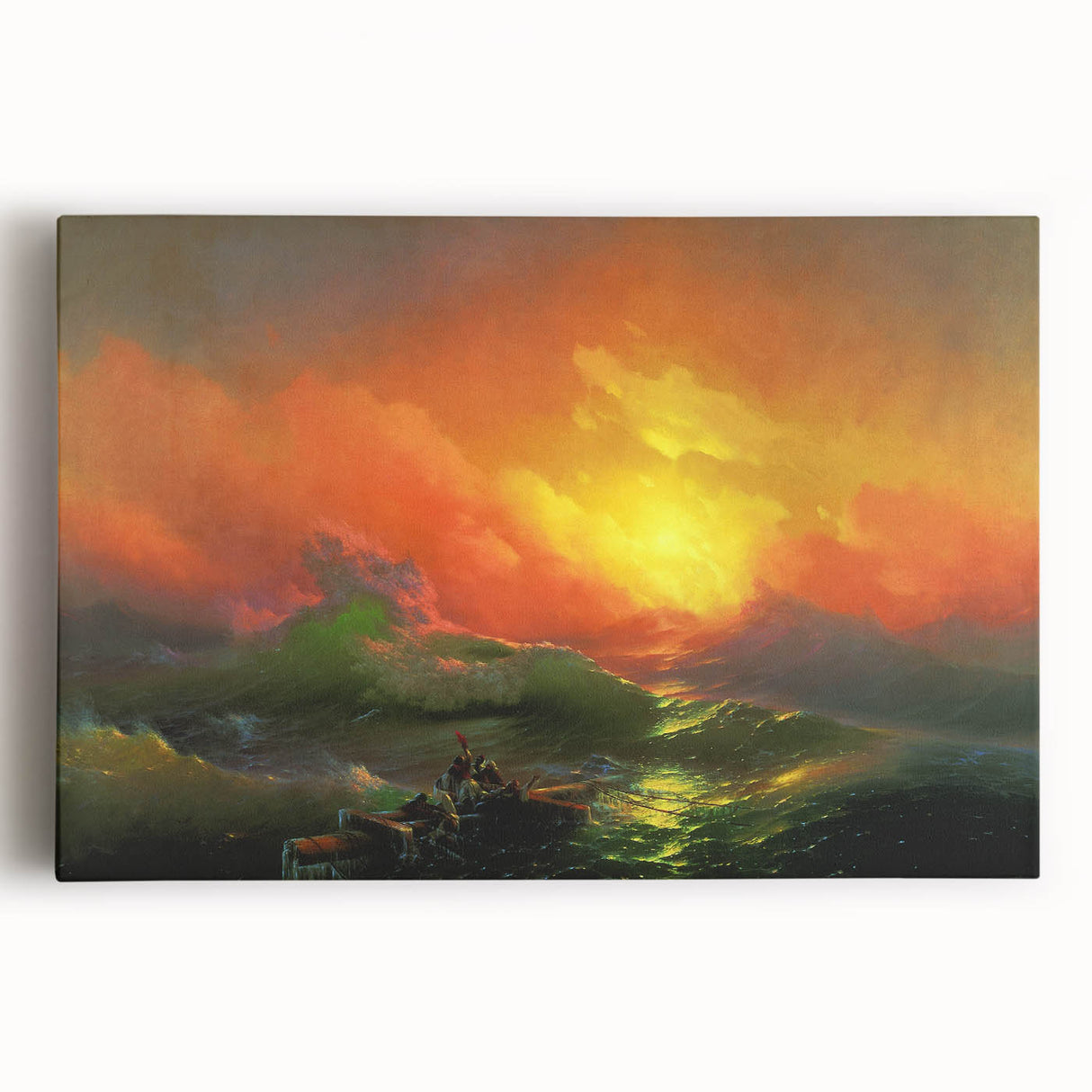 Famous Romantic Era Art - The Ninth Wave Seascape Canvas Print
