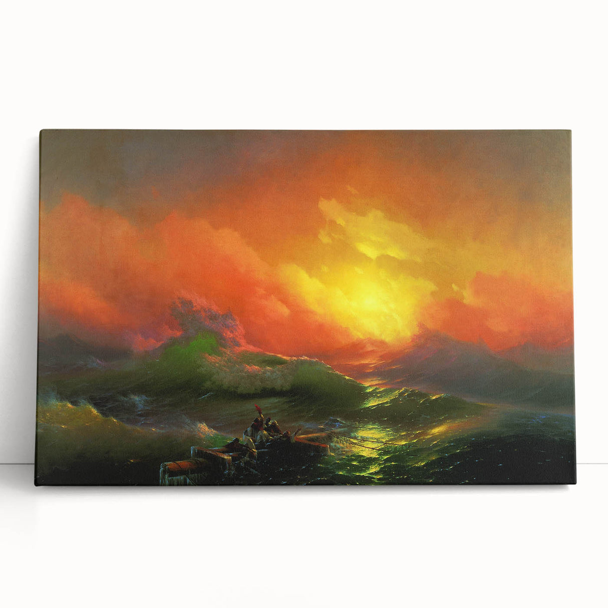 Famous Romantic Era Art - The Ninth Wave Seascape Canvas Print