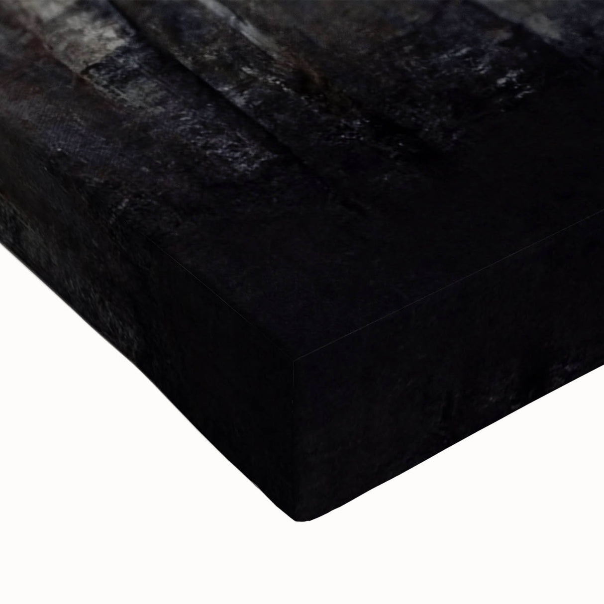 Close-up of vibrant abstract floral wall art on stretched canvas, showcasing intricate brushwork and vivid colors, perfect for modern home decor.