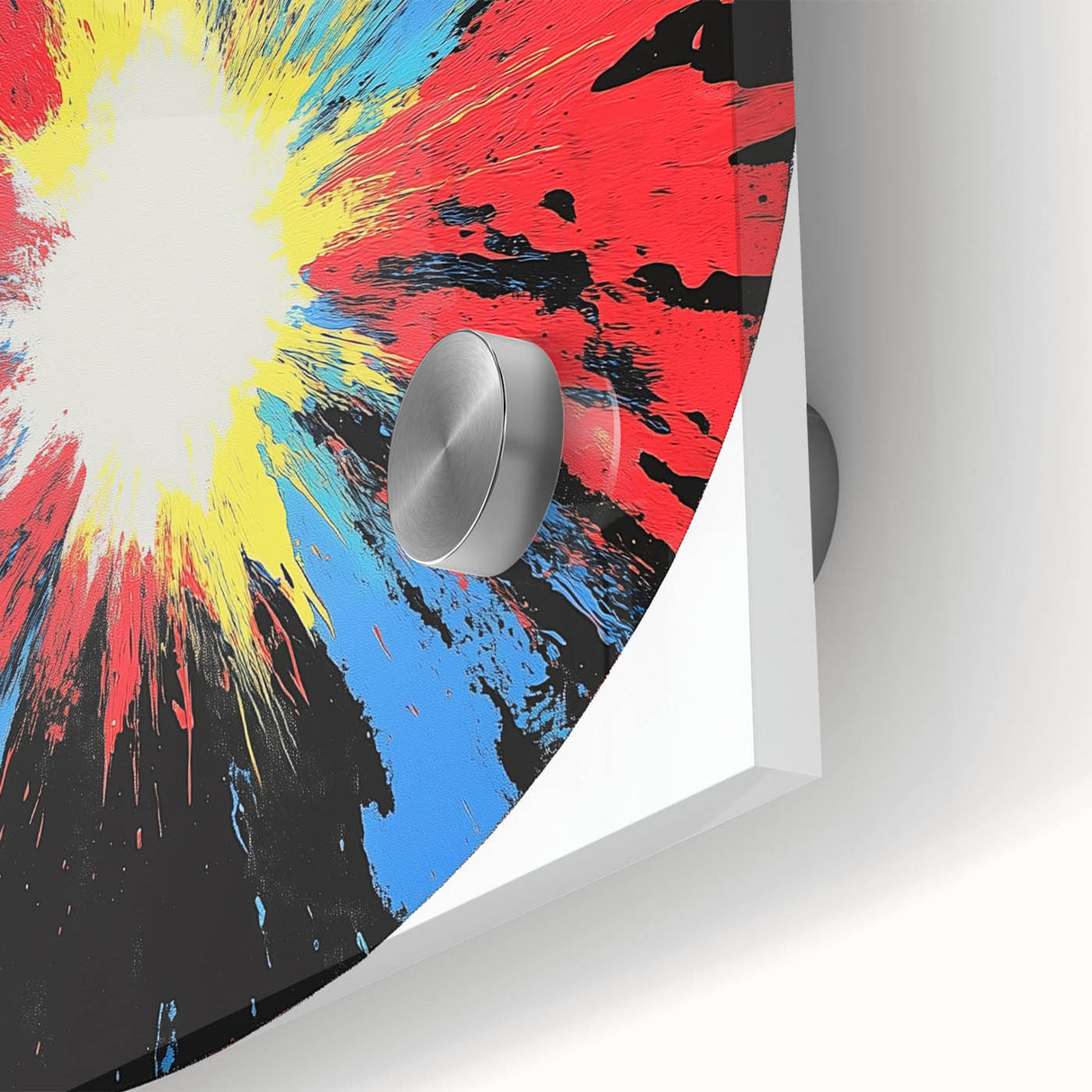 Large Abstract Wall Art – Radiant Color Burst Composition