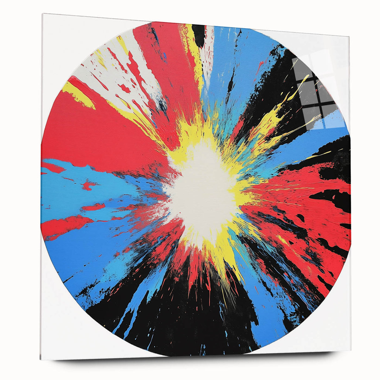 Large Abstract Wall Art – Radiant Color Burst Composition