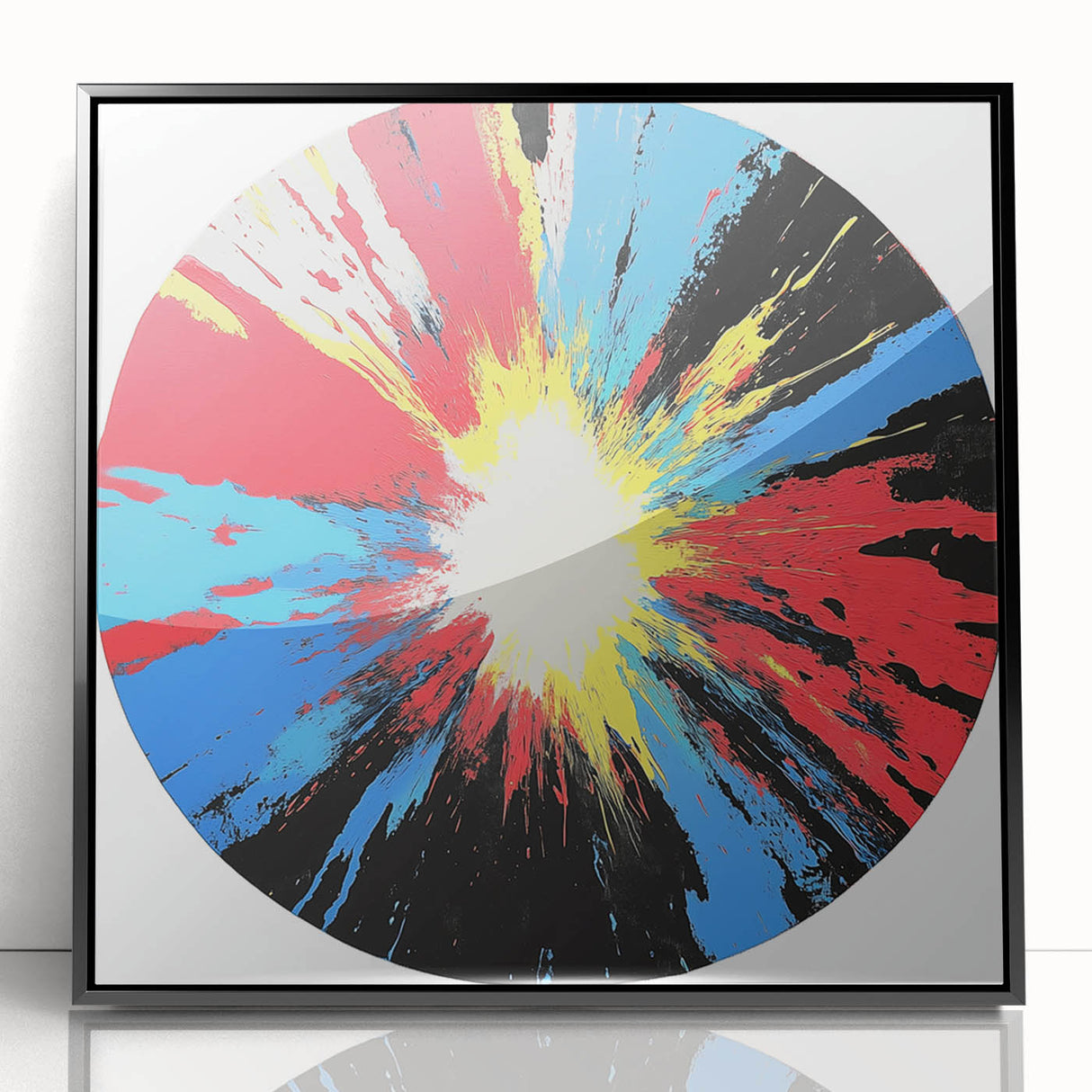 Large Abstract Wall Art – Radiant Color Burst Composition