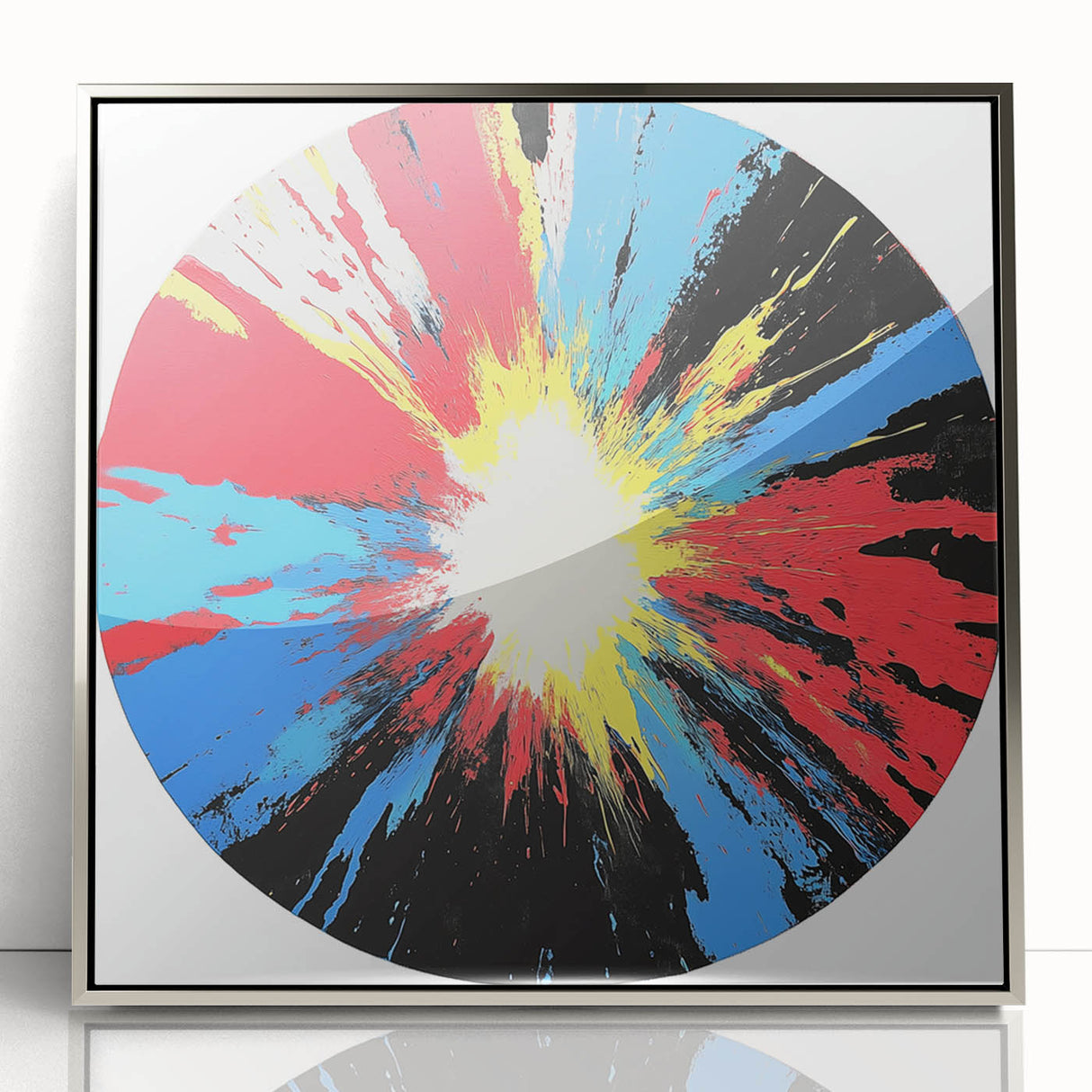 Large Abstract Wall Art – Radiant Color Burst Composition