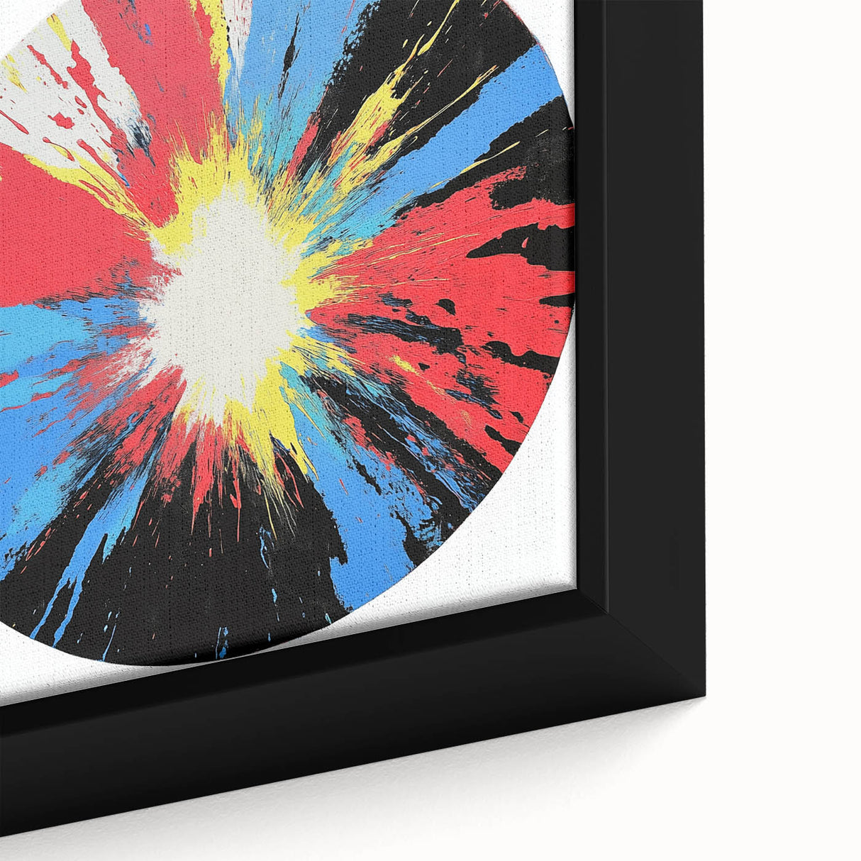 Large Abstract Wall Art – Radiant Color Burst Composition