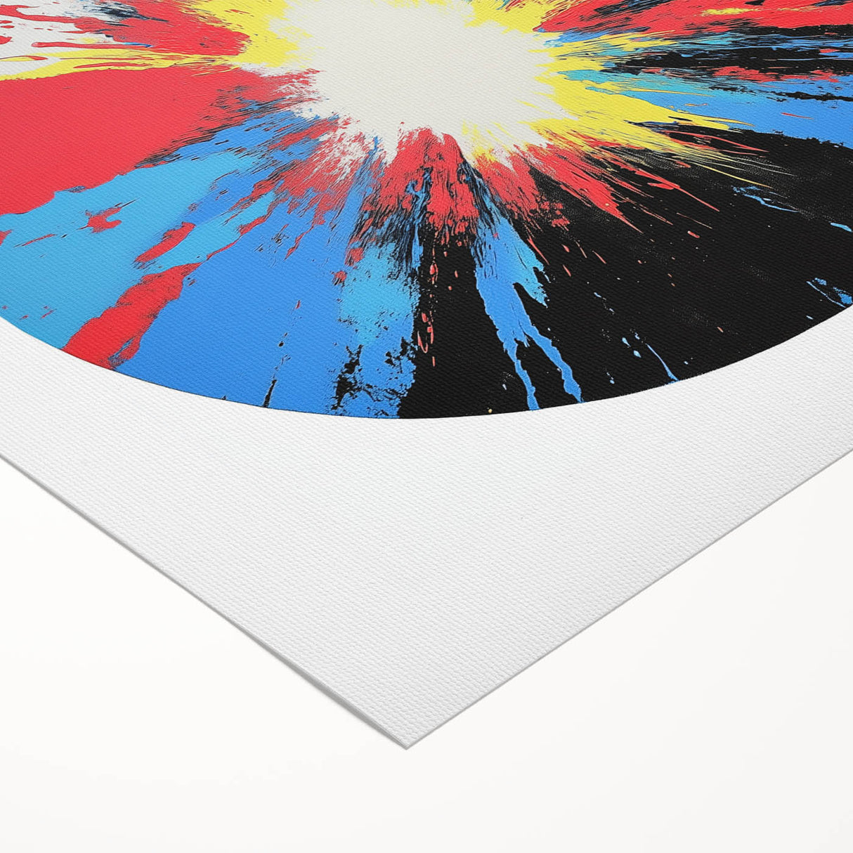 Large Abstract Wall Art – Radiant Color Burst Composition