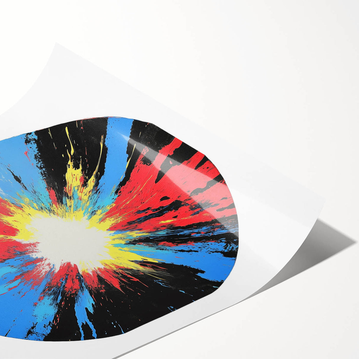 Large Abstract Wall Art – Radiant Color Burst Composition