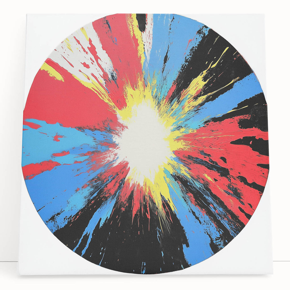 Large Abstract Wall Art – Radiant Color Burst Composition