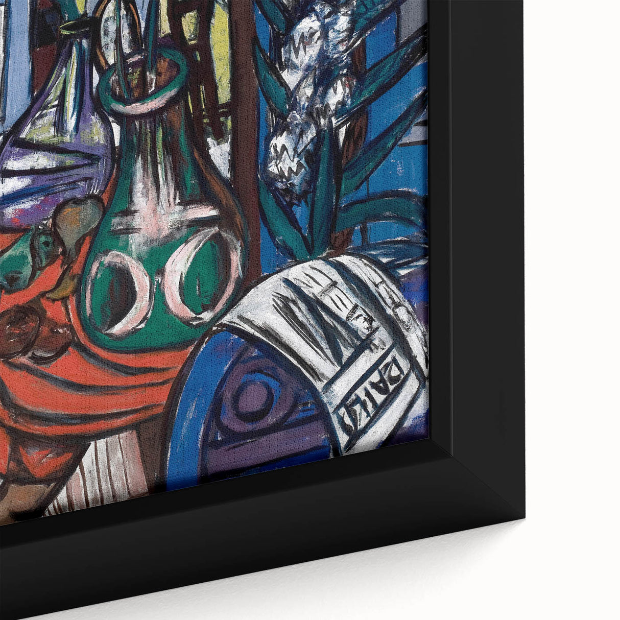 Modern Wall Art - Large Still Life Interior (Blue) by Max Beckmann