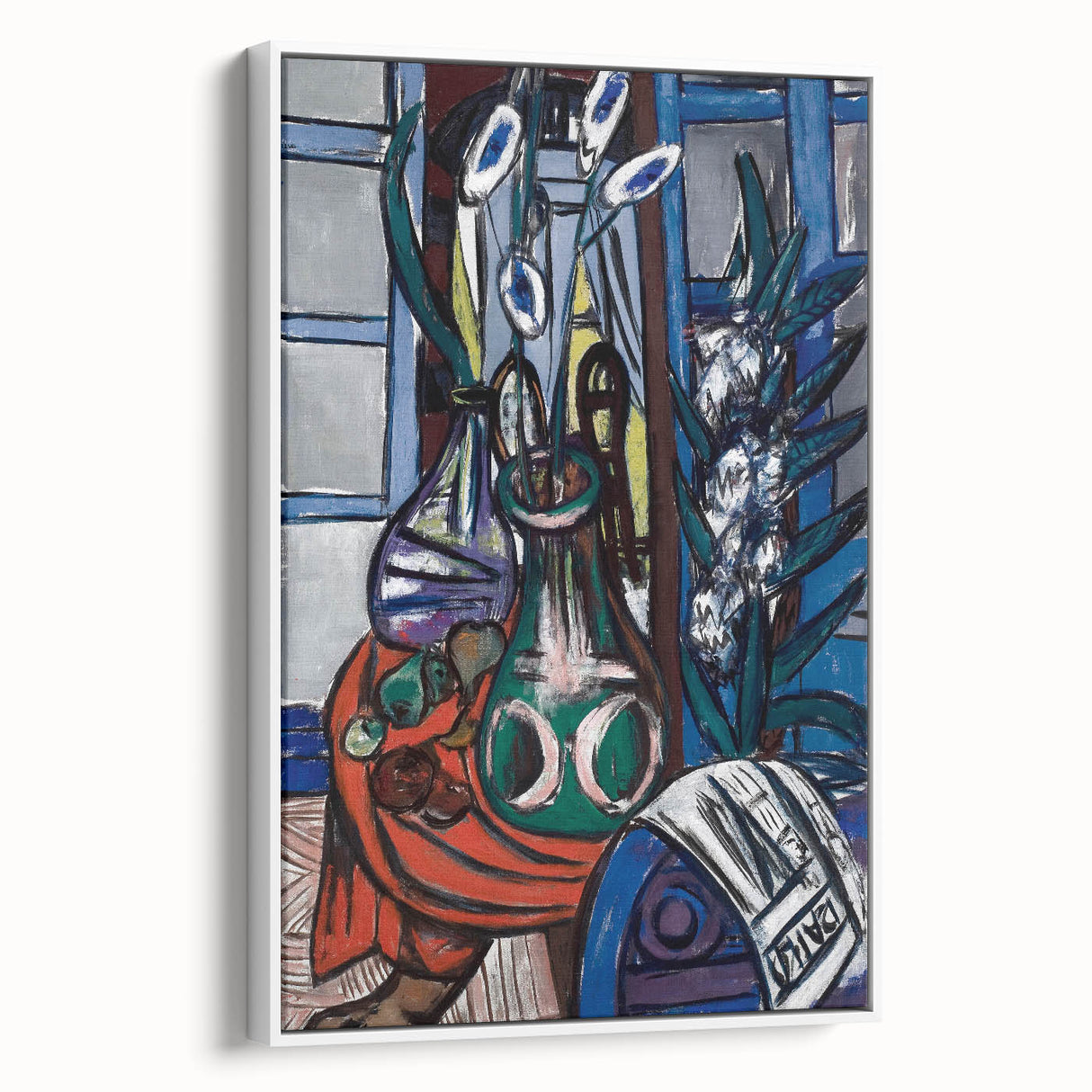 Modern Wall Art - Large Still Life Interior (Blue) by Max Beckmann