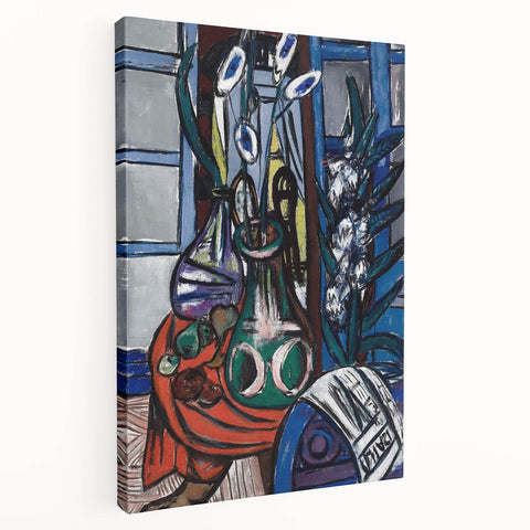 Modern Wall Art - Large Still Life Interior (Blue) by Max Beckmann