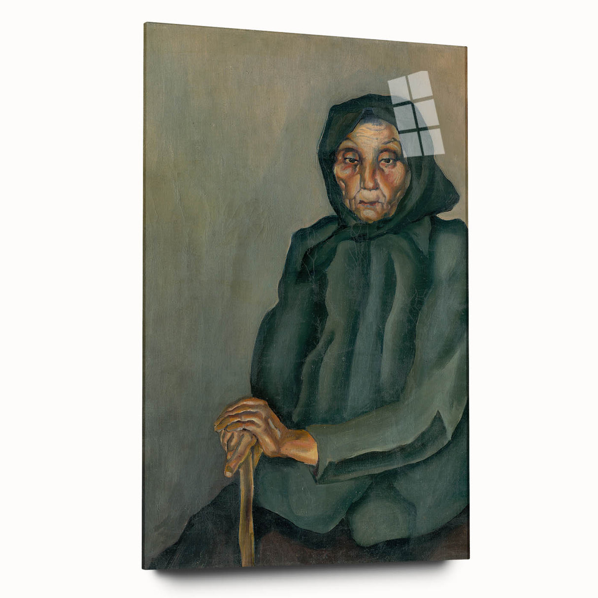 Modern Wall Art - Old Age by Konštantín Bauer in Subdued Greens