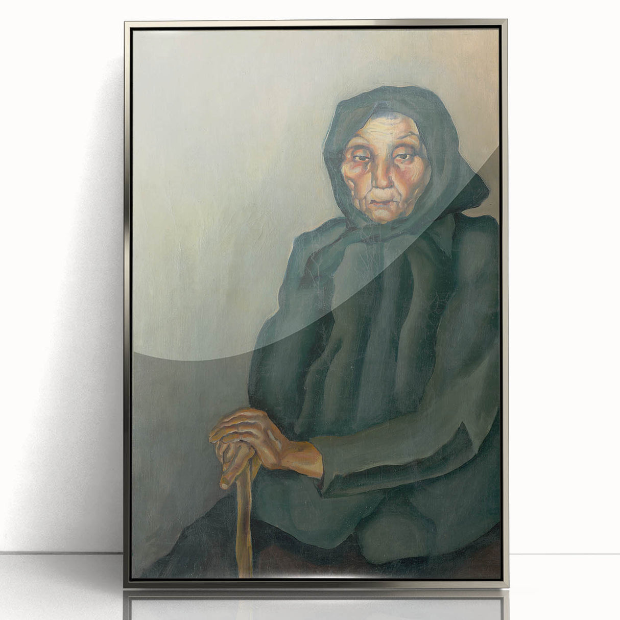 Modern Wall Art - Old Age by Konštantín Bauer in Subdued Greens