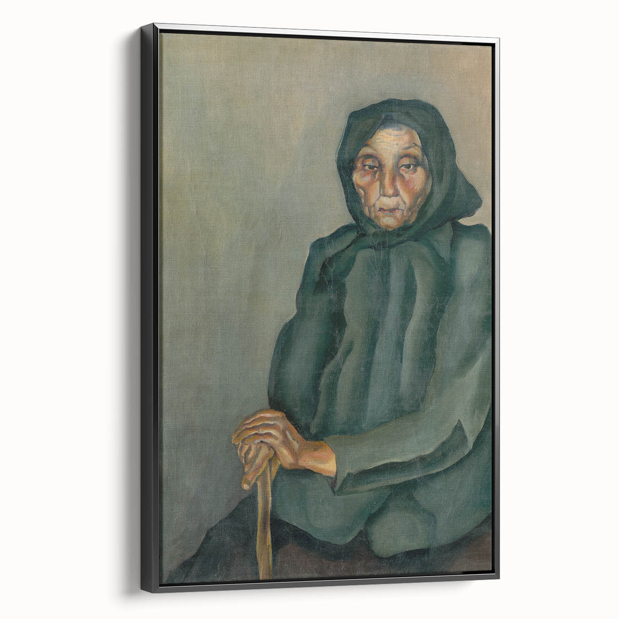 Modern Wall Art - Old Age by Konštantín Bauer in Subdued Greens